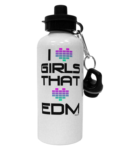 I Heart Girls That Heart EDM Aluminum 600ml Water Bottle-Water Bottles-TooLoud-White-Davson Sales