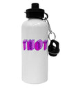 THOT Artistic Text Aluminum 600ml Water Bottle-Water Bottles-TooLoud-White-Davson Sales