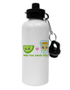 Cute Tequila Shot and Lime - Made For Each Other Aluminum 600ml Water Bottle by TooLoud-Water Bottles-TooLoud-White-Davson Sales