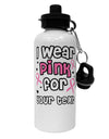 Personalized I Wear Pink for -Name- Breast Cancer Awareness Aluminum 600ml Water Bottle-Water Bottles-TooLoud-White-Davson Sales