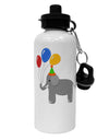 Cute Elephant with Balloons Aluminum 600ml Water Bottle-Water Bottles-TooLoud-White-Davson Sales