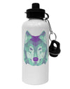 Geometric Wolf Head Aluminum 600ml Water Bottle by TooLoud-Water Bottles-TooLoud-White-Davson Sales