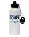 All Bits Are Created Equal - Net Neutrality Aluminum 600ml Water Bottle-Water Bottles-TooLoud-White-Davson Sales