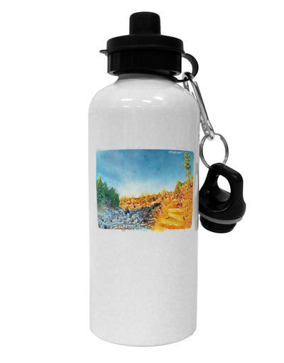 Castlewood Canyon Watercolor Aluminum 600ml Water Bottle-Water Bottles-TooLoud-White-Davson Sales