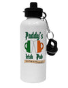 Paddy's Irish Pub Aluminum 600ml Water Bottle by TooLoud-Travel Bottles & Containers-TooLoud-White-Davson Sales