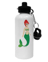 Mermaid Design - Green Aluminum 600ml Water Bottle-Water Bottles-TooLoud-White-Davson Sales