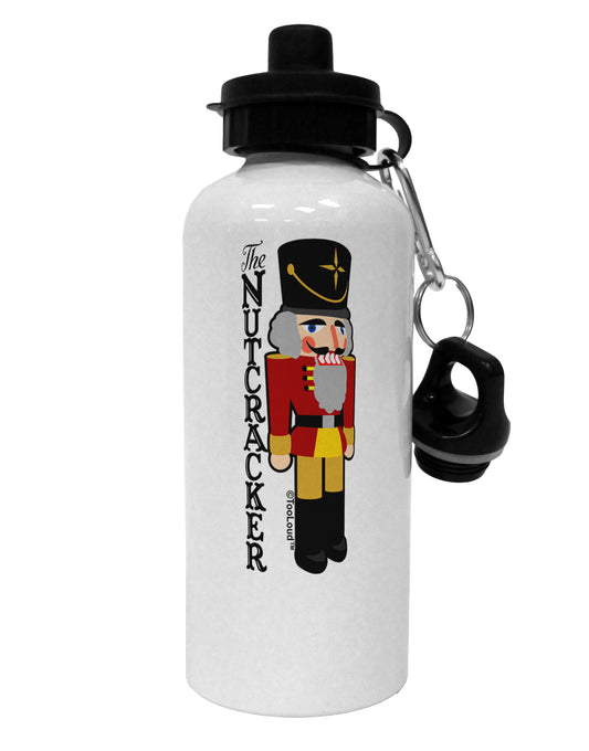 The Nutcracker with Text Aluminum 600ml Water Bottle by TooLoud-TooLoud-White-Davson Sales