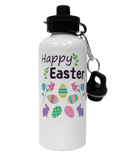 Happy Easter Design Aluminum 600ml Water Bottle-Water Bottles-TooLoud-White-Davson Sales