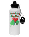 Stocking Stuffer Design - Christmas Aluminum 600ml Water Bottle by TooLoud-Water Bottles-TooLoud-White-Davson Sales