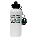 I've Been Naughty This Year Aluminum 600ml Water Bottle-Water Bottles-TooLoud-White-Davson Sales