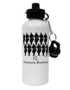 Twelve Drummers Drumming Text Aluminum 600ml Water Bottle-Water Bottles-TooLoud-White-Davson Sales