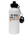 MS - We Will Find A Cure Aluminum 600ml Water Bottle-Water Bottles-TooLoud-White-Davson Sales