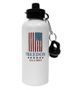 Freedom Flag Color Aluminum 600ml Water Bottle-Water Bottles-TooLoud-White-Davson Sales