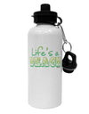 Lifes a Beach Color Aluminum 600ml Water Bottle by TooLoud-Water Bottles-TooLoud-White-Davson Sales