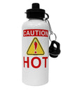 Caution Hot Chili Pepper Sign Aluminum 600ml Water Bottle-Water Bottles-TooLoud-White-Davson Sales