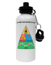 Four Main Food Groups of an Elf - Christmas Aluminum 600ml Water Bottle-Water Bottles-TooLoud-White-Davson Sales