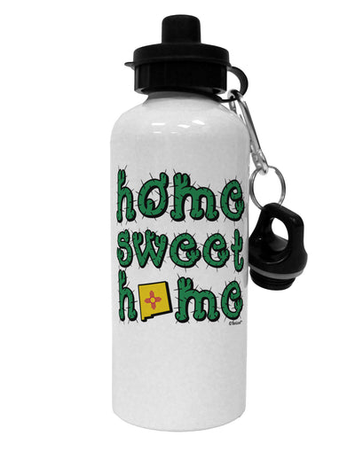 Home Sweet Home - New Mexico - Cactus and State Flag Aluminum 600ml Water Bottle by TooLoud-Water Bottles-TooLoud-White-Davson Sales