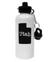 Utah - United States Shape Aluminum 600ml Water Bottle by TooLoud-Water Bottles-TooLoud-White-Davson Sales