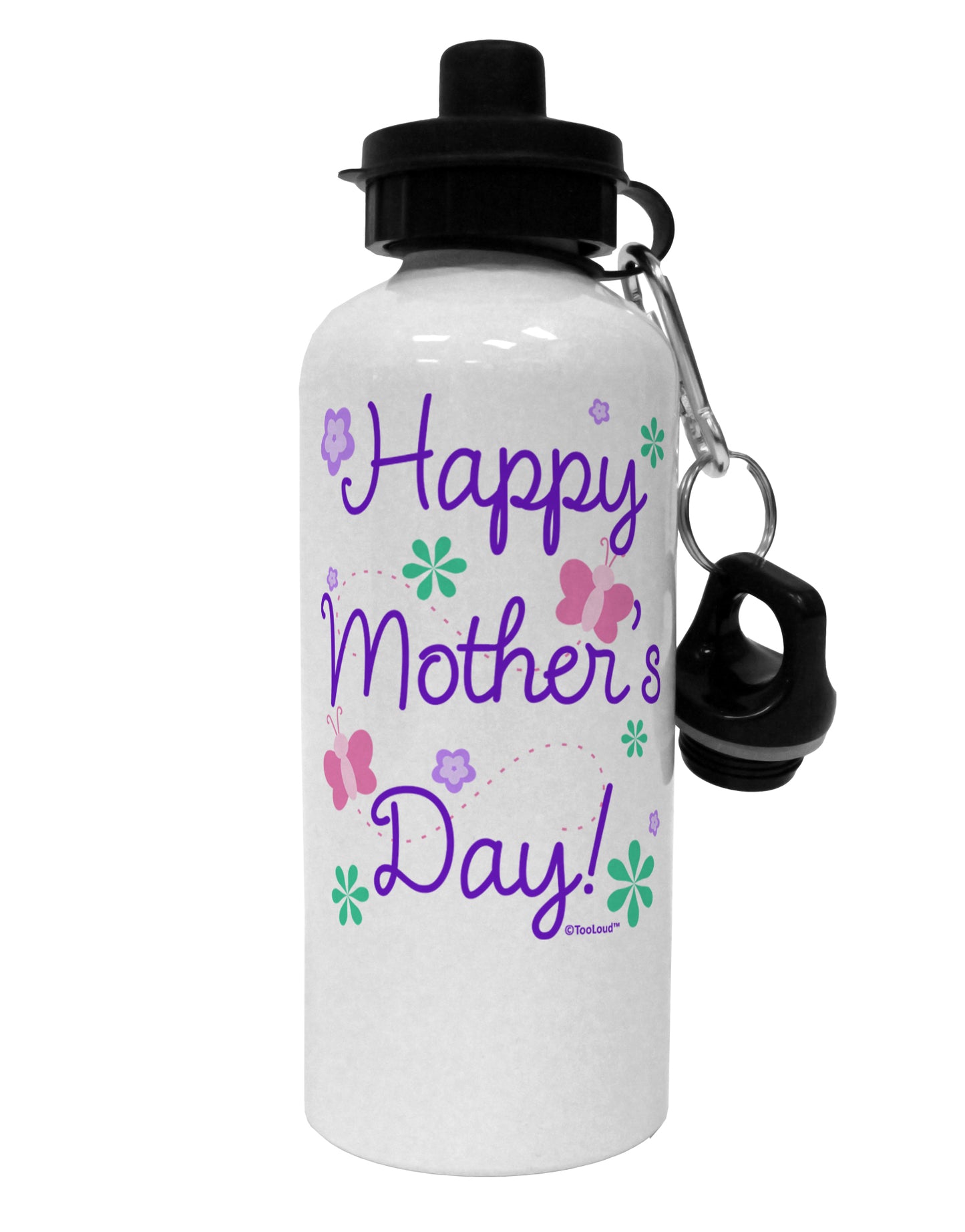 Happy Mother's Day Design Aluminum 600ml Water Bottle by TooLoud-Water Bottles-TooLoud-White-Davson Sales