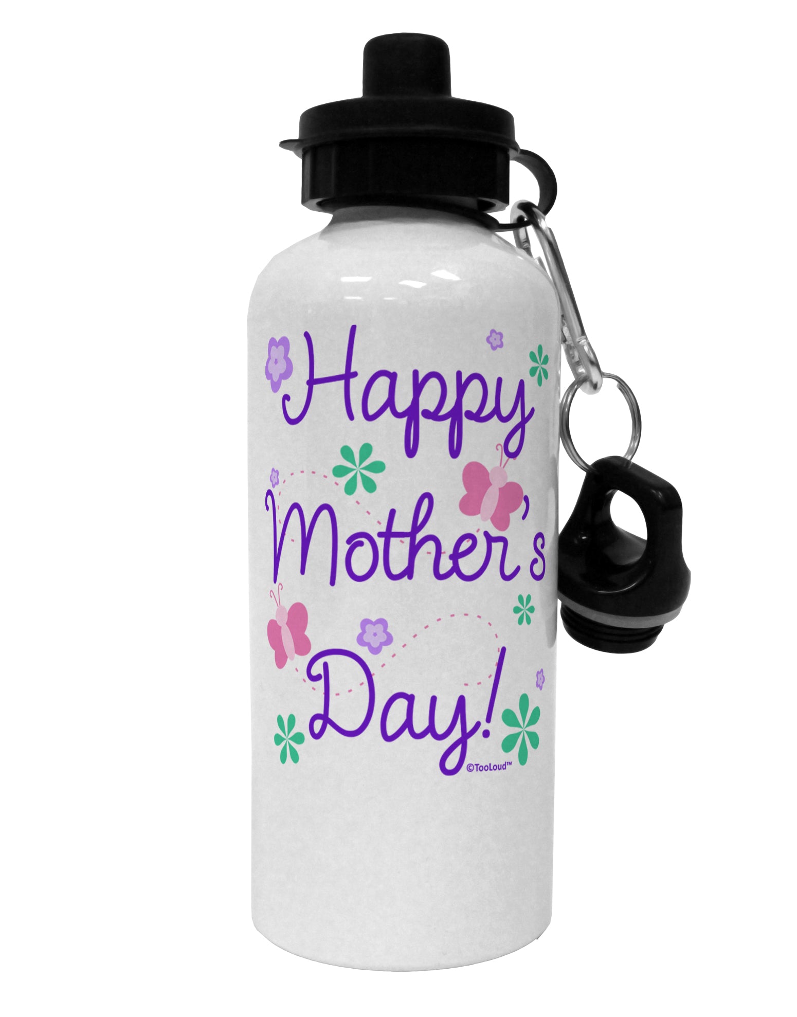 Happy Mother's Day Design Aluminum 600ml Water Bottle by TooLoud-Water Bottles-TooLoud-White-Davson Sales