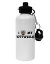 I Heart My Rottweiler Aluminum 600ml Water Bottle by TooLoud-Water Bottles-TooLoud-White-Davson Sales