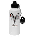 Aries Symbol Aluminum 600ml Water Bottle-Water Bottles-TooLoud-White-Davson Sales