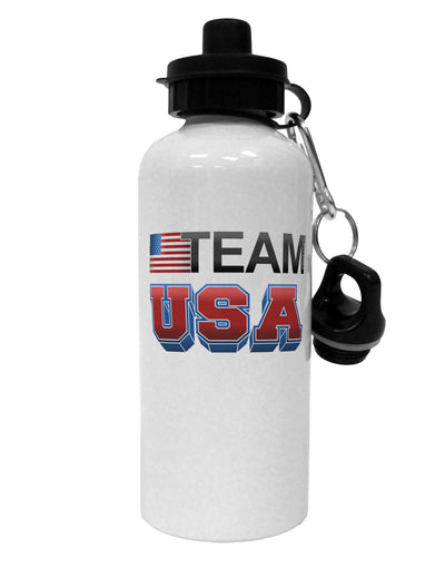 Sporty Team USA Aluminum 600ml Water Bottle-Water Bottles-TooLoud-White-Davson Sales