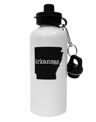 Arkansas - United States Shape Aluminum 600ml Water Bottle-Water Bottles-TooLoud-White-Davson Sales