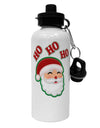 Ho Ho Ho Santa Claus Face Faux Applique Aluminum 600ml Water Bottle-Water Bottles-TooLoud-White-Davson Sales