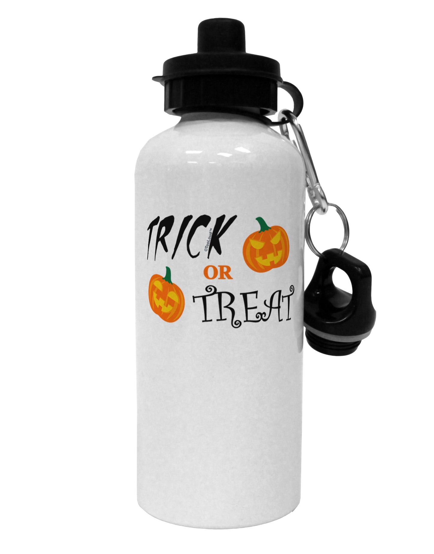 Trick or Treat Pumpkins Aluminum 600ml Water Bottle-Water Bottles-TooLoud-White-Davson Sales
