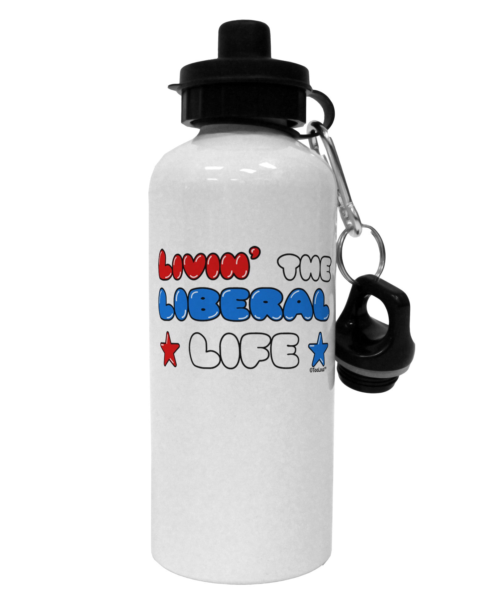 The Liberal Life Aluminum 600ml Water Bottle-Water Bottles-TooLoud-White-Davson Sales