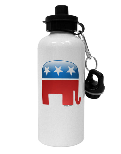 Republican Bubble Symbol Aluminum 600ml Water Bottle-Water Bottles-TooLoud-White-Davson Sales