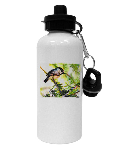 CO Chickadee Watercolor Aluminum 600ml Water Bottle-Water Bottles-TooLoud-White-Davson Sales