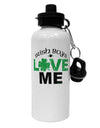 Irish Boys Love Me Aluminum 600ml Water Bottle-Water Bottles-TooLoud-White-Davson Sales