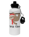 Cute Christmas Sloth - Santa Claws Aluminum 600ml Water Bottle by TooLoud-Water Bottles-TooLoud-White-Davson Sales