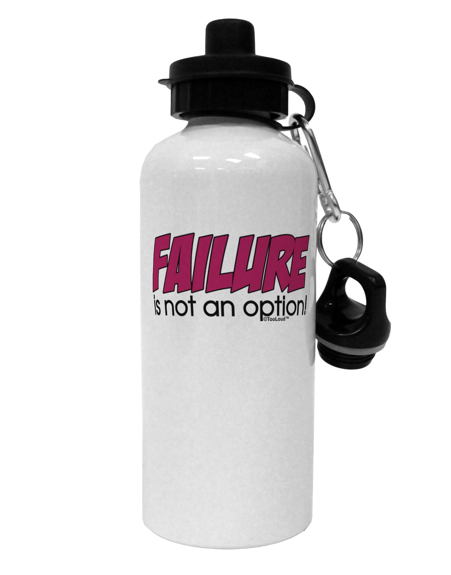 Failure Is Not An Option Distressed Aluminum 600ml Water Bottle by TooLoud-Water Bottles-TooLoud-White-Davson Sales