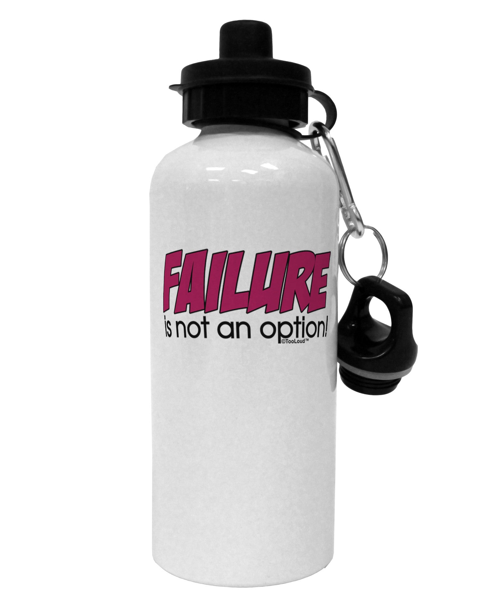 Failure Is Not An Option Distressed Aluminum 600ml Water Bottle by TooLoud-Water Bottles-TooLoud-White-Davson Sales