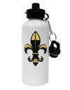 Golden Fleur de Lis Aluminum 600ml Water Bottle-Water Bottles-TooLoud-White-Davson Sales