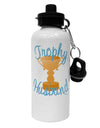 Trophy Husband Design Aluminum 600ml Water Bottle by TooLoud-Water Bottles-TooLoud-White-Davson Sales