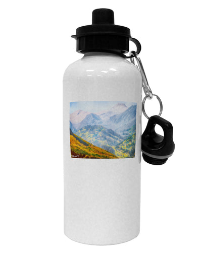 Colorado Fog Mountains Aluminum 600ml Water Bottle-Water Bottles-TooLoud-White-Davson Sales