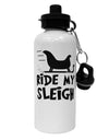 Ride My Sleigh BnW Aluminum 600ml Water Bottle-Water Bottles-TooLoud-White-Davson Sales