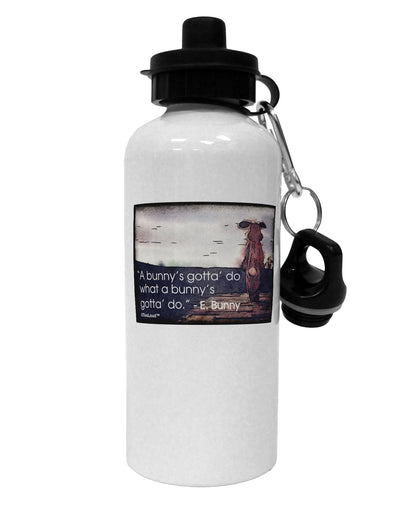 A Bunny's Gotta Do - Easter Bunny Aluminum 600ml Water Bottle by TooLoud-Water Bottles-TooLoud-White-Davson Sales