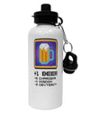 Pixel Beer Item Aluminum 600ml Water Bottle-Water Bottles-TooLoud-White-Davson Sales