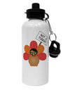 Thanksgiving Turkey in Disguise Aluminum 600ml Water Bottle by TooLoud-Water Bottles-TooLoud-White-Davson Sales