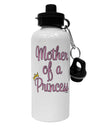 Mother of a Princess - Matching Mom and Daughter Design Aluminum 600ml Water Bottle by TooLoud-Water Bottles-TooLoud-White-Davson Sales