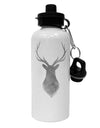 Majestic Stag Distressed Aluminum 600ml Water Bottle-Water Bottles-TooLoud-White-Davson Sales