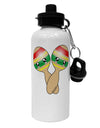 Cute Maracas Design Aluminum 600ml Water Bottle by TooLoud-Water Bottles-TooLoud-White-Davson Sales