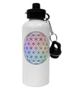 Flower of Life Circle Aluminum 600ml Water Bottle-Water Bottles-TooLoud-White-Davson Sales