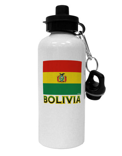 Bolivia Flag Aluminum 600ml Water Bottle-Water Bottles-TooLoud-White-Davson Sales