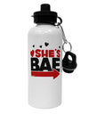 She's BAE - Right Arrow Aluminum 600ml Water Bottle-Water Bottles-TooLoud-White-Davson Sales